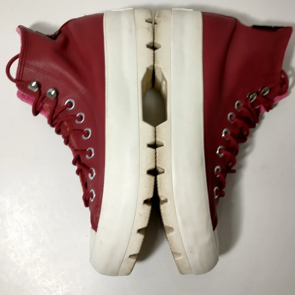 Chuck Taylor Gore-Tex High Top, Platform,‎ Lug Sneakers, Red And Pink, Size 8.5 - Picture 7 of 12